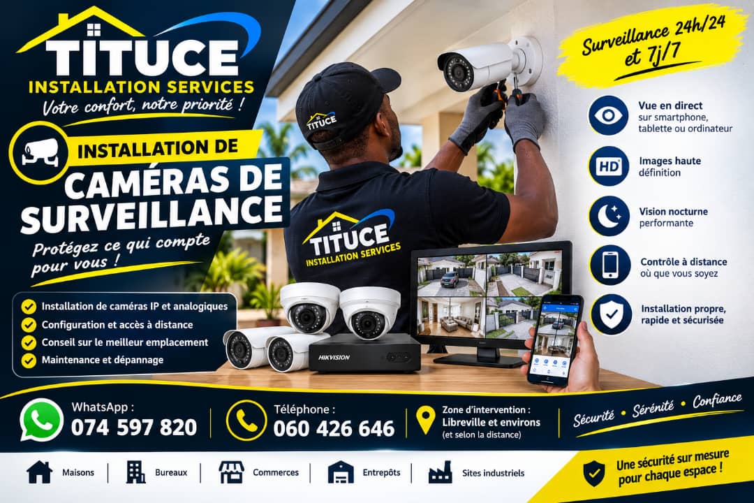 INSTALLATION DE CAMÉRAS DE SURVEILLANCE 