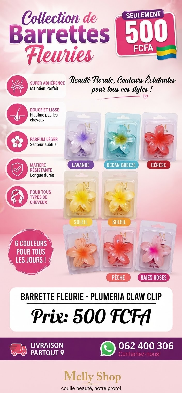 Collection de barrettes fleuries 