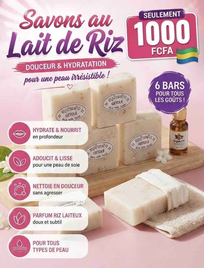 Savon à base de lait de riz 🌾 