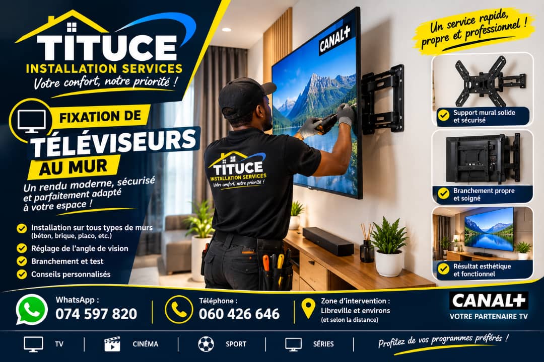 FIXATION DE TÉLÉVISEUR AU MUR